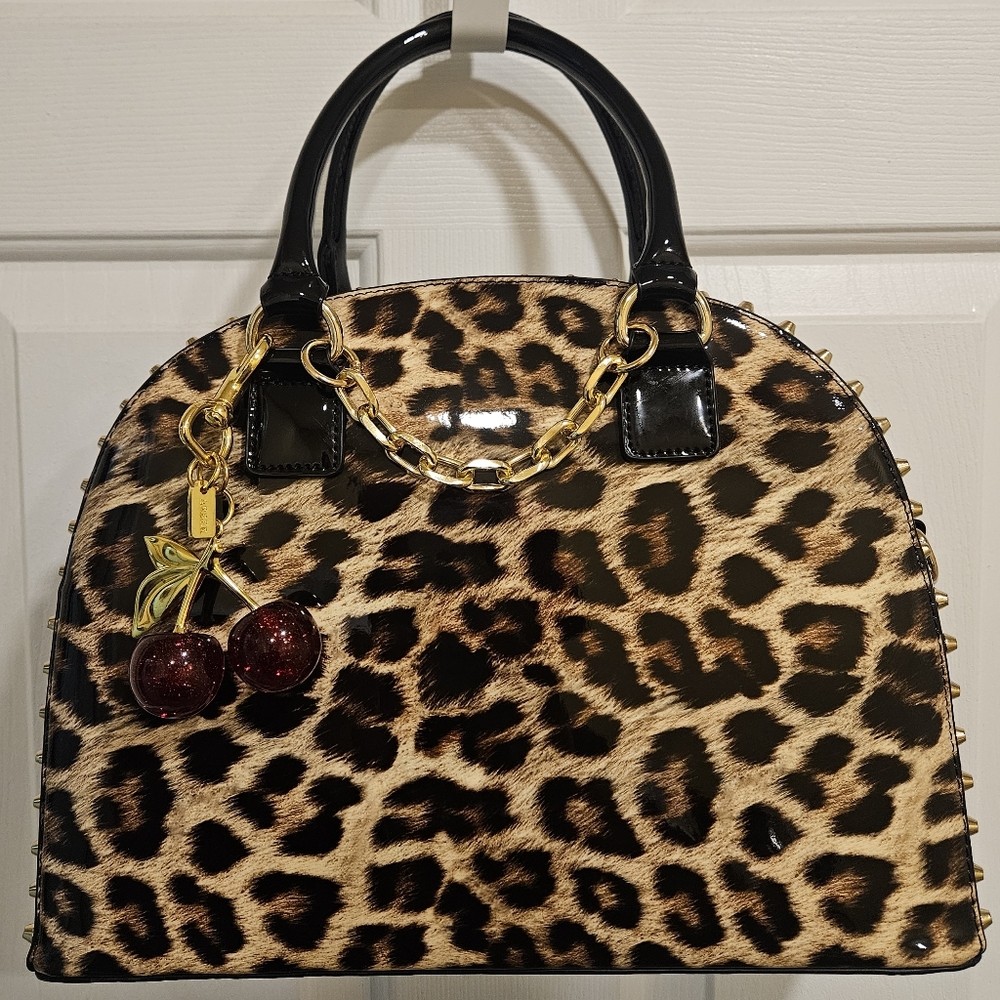 Large Leopard Print Satchel - Picture 10 of 12